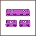 HEROFFIX 2 Set 8mm Car Engine Spark Plug Wire Separator Looms Divider Organizer Clamp Aluminum Alloy Purple Replace Parts