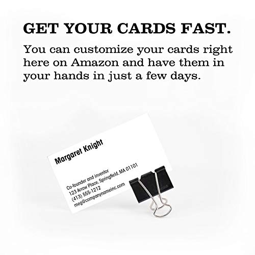 Buttonsmith Custom Basic Black Premium Printed Business Cards - 3.5"X2" - Quantity 500 - Double-Sided, 110 Lb Smooth Touch - Basic Black - Made In The Usa #TOP6