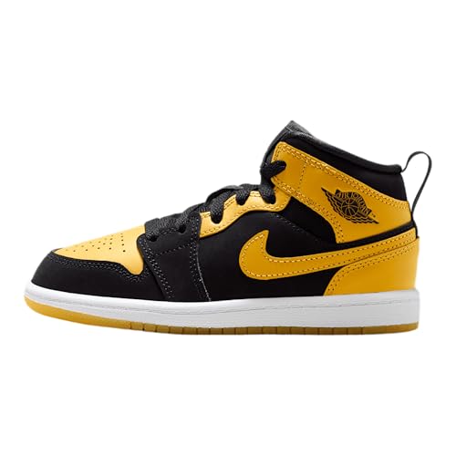 Jordan 1 Mid SE Little Kids' Shoes (Black/White/Varsity Maize)