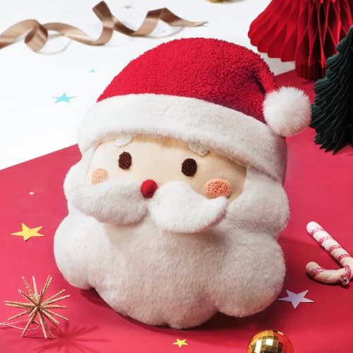 Ashler Santa Claus 3D Plush Pillow – Festive Christmas Decor