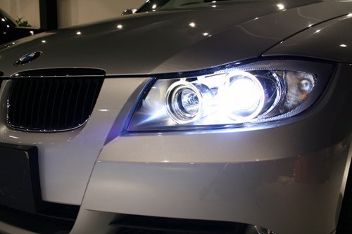RZG 2 fari a LED bianchi Angel Eyes, alogeni, luce diurna ad anello, lampadina DRL 20 W Canbus per E90 E91 Serie 3
