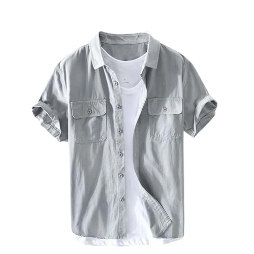 Chemise en coton homme coupe ajustée idéale pour les terrasses et vacances d'été