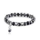 Custom Name Bracelet for Men: Personalized Photo Bracelet with Picture Inside, Engraved Bead Bracelet, Handmade Dad Jewelry, Perfect Father's Day Gift