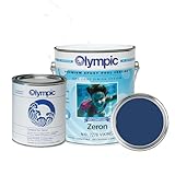 Olympic Pool Paint - Zeron - Viking Blue - 1 Gallon - two-part epoxy swimming pool paint - one-coat for plaster, fiberglass, steel and aluminum pools.