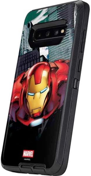 Skinit Decal Phone Skin Compatible with OtterBox Defender Galaxy S10 Plus - Officially Licensed Marvel Avengers Assemble Iron Man Design