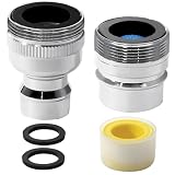 Biaungdo 2 Pack Dishwasher Faucet Adapter, Portable Sink Faucet Aerator Adapter Connection, 15/16-27 Male & 55/64-27 Female for Kitchen/Bathroom