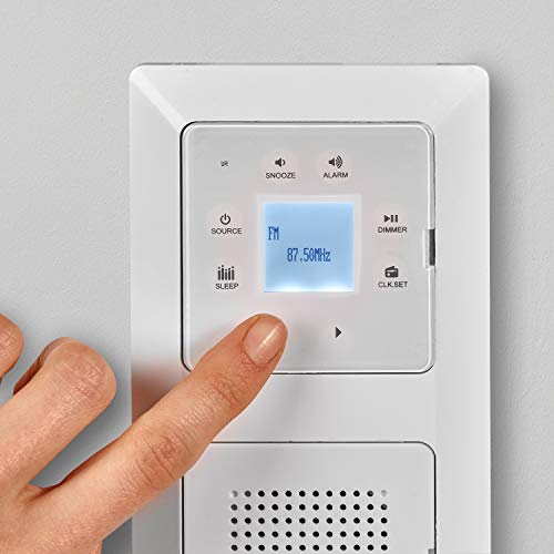 UNITEC Unterputz Radio mit Touchfunktion und Bluetooth, weiß, senkrecht und waagerecht montierbar