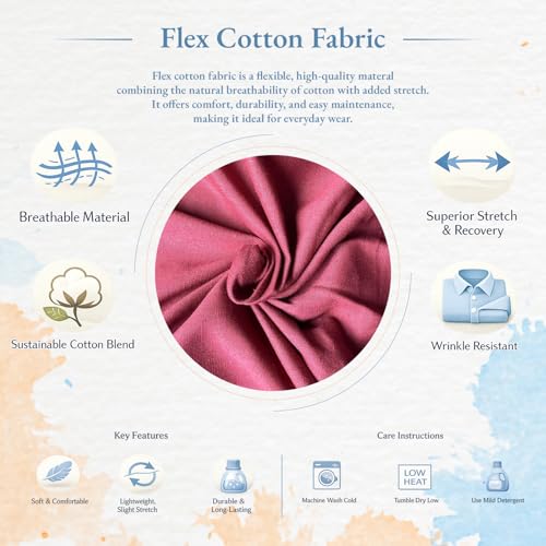 Image of Premium Cotton Flex Fabric for Sewing & Dressmaking | Soft, Breathable, Durable Material | Ideal for Kurtis, Shirts, Dresses, Home Decor & Crafts (Maroon, 2.5 Meters)