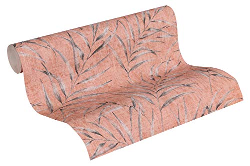 One-Day Sale: Up to 80% Off Palm Wallpaper Greenery A.S. Création Non-Woven Wallpaper 10.05 m x 0.53 m Pink Orange Red Made in Germany 373354 37335-4
