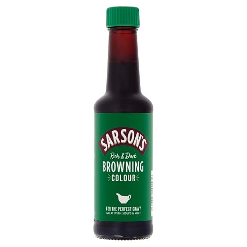 Sarson's Browning Sauce, 12 x 150ml, Rich, Dark Caramel Colouring for Delicious Gravies, Stews and Roasts, for Baking and Cooking, No Artificial Colours or Flavours, Vegetarian Friendly