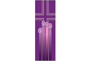 CCS Banner-Advent Candles w/Pole Hems-3' x 9'