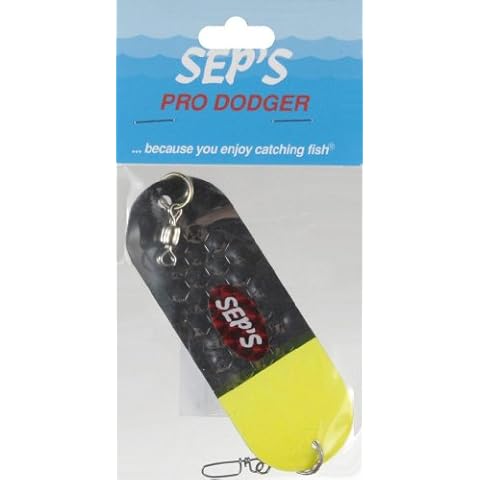 Sep's Pro Fishing 33800 Dodger, Silver/Yellow, Size 4/0 Cover