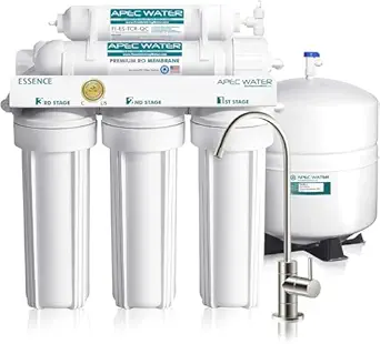 APEC WATER - Reverse Osmosis Water Filter System (ROES-50) Essence Series - 5-Stage Filtration - 50 GPD - Removes 99.99% of Impurities - DIY Install - WQA Certified - Under Sink Reverse Osmosis System