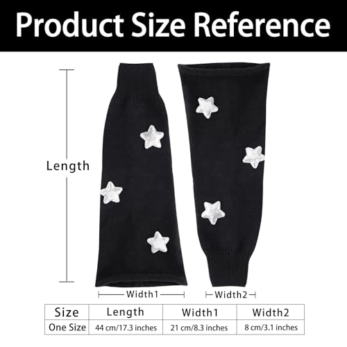Image of Junely 2 Pairs Leg Warmers for Women Kawaii Leg Warmer Cute Legwarmers Japanese Socks Halloween Goth Emo Gyaru Accessories