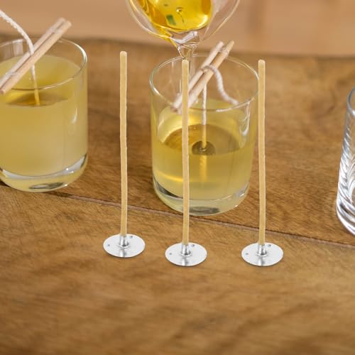 100 mechas trenzadas para velas con base fibra miniatura 6