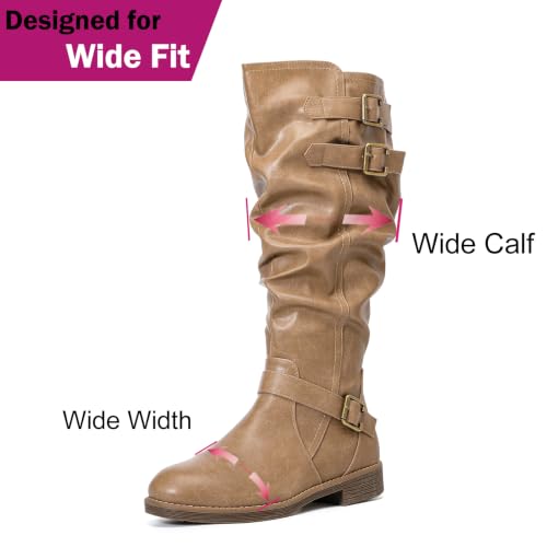 Image of Luoika Women's Extra Wide Calf Knee-High Boots