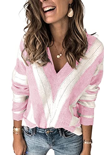 Image of ANCAPELION Women's Casual Sweater Pullover Winter Basic Sweatshirt Long Sleeve Cozy Knitted Jumper Tops Loose Fit