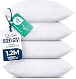 Utopia Bedding Throw Pillows (Set of 4, White) – 12 x 24 Inches Down Alternative Pillows for Bed, Sofa, and Couch - Fluffy Decorative Stuffer Pillow for Indoors & Outdoors
