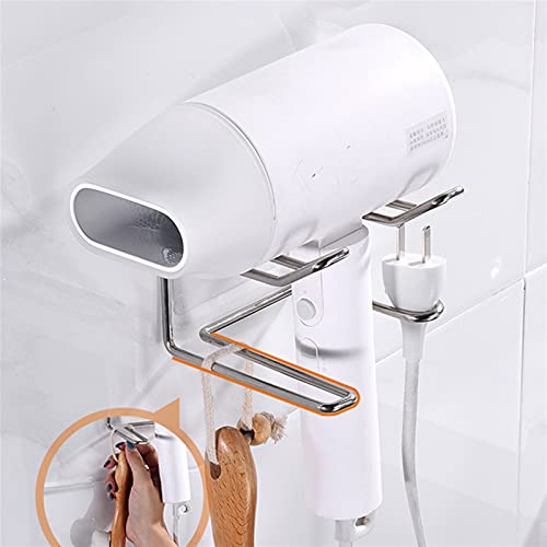 Geen Punch Bad Planken, Haardroger Holder Blower Organizer Kleefmuur Montage No Punching Geen Trace Roestvrijstalen… - Image 5