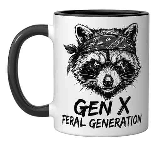 Taza de Cerámica 11 Onzas Negro y Blanco miniatura 1