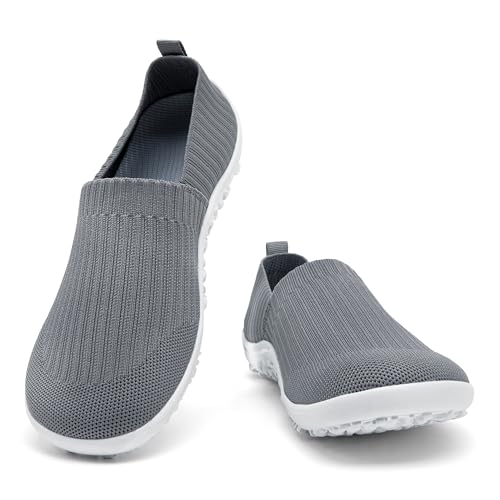 Womens Walking Barefoot Shoes Wide Toe Box Slip On Sneaker Zero Drop Non-Slip Sole Casual Lightweight Breathable Tennis Workout Shoes to Travel2