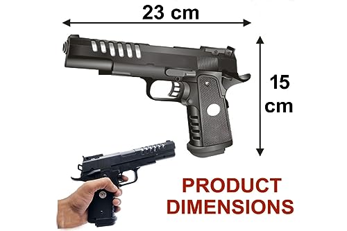 NOH Creations® Mouser Pistol Toy Shooting Gun with 200 Plastic BB Bullets for Kids Age 14 Years & Above, Pull Back The Loader to Load Gun, Do Not Shoot Human & Animal
