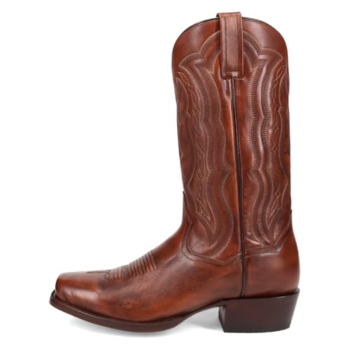 Image of Dan Post Boots Mens Wade Embroidered Square Toe Casual Boots Mid Calf - Brown