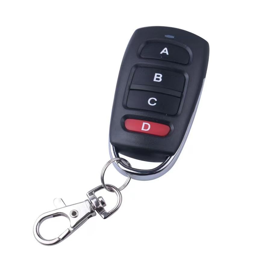2 unidades de mando a distancia universal para puerta de garaje, 433 MHz, mando a distancia, mando a distancia para garaje, clonación de repuesto, compatible con 4 botones Marantec para puerta de luz