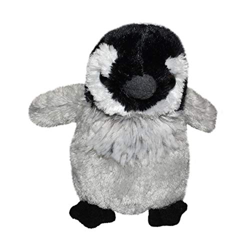 Wild Republic 15252 Hug'ems Plüschtier, Kuscheltier, Baby Pinguin 18cm, Kaiserpinguin-küken