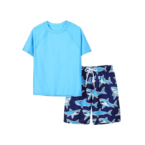 Short de bain et rashguard garçon séchage rapide pour nager avec protection UPF 50+