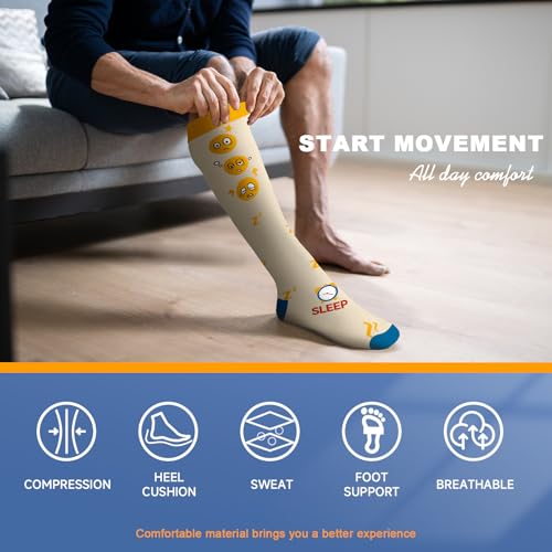 Image of bropite Compression Socks for Women &Men Circulation-Support Knee High Socks 20-30 mmhg-Best for Running,Medical,Nurse,Travel