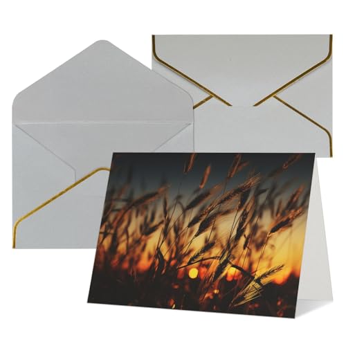 Cartes de vœux vierges avec enveloppes lot de 12 pour anniversaire remerciement et mariage