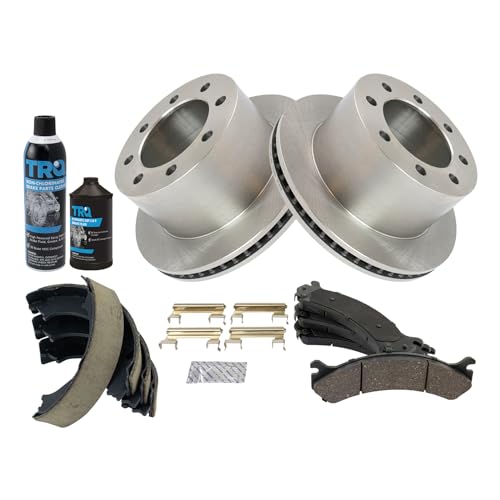 Image of TRQ Rear Brake Pad & Rotor Kit Compatible with 2001-2010 Chevrolet 2001-2009 GMC