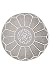 Asiento Redondo Pouf en algodón Chems Gris ø 45cm Sin relleno |...