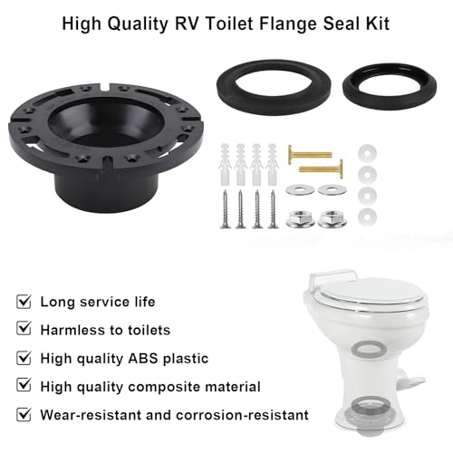 Image of RV Toilet Seal and Floor Flange Kit, Compatible with RV 300 /310 /320 Series, Replaces 385345892 Socket Flange and 385311658 Flush Seal and 385311652 Base Seal, 3 in 1 Combo Kit