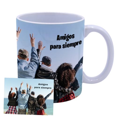 CUAC REVOLUTION Taza Personalizada con Foto y Texto. Regalo Personalizado para Mujer Hombre Pareja Amigos Familia. Taza de Cerámica 330ml Personalizable. Regalo Día de la Madre, Cumpleaños