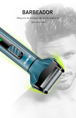 Kit Aparador de Pelos Multifuncional 3 EM 1 Sem Fio Bivolt B-MAX BM-C034