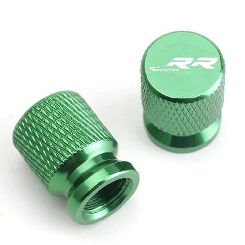Bouchon de valve BMW S1000RR vert en alu pour pneu de moto
