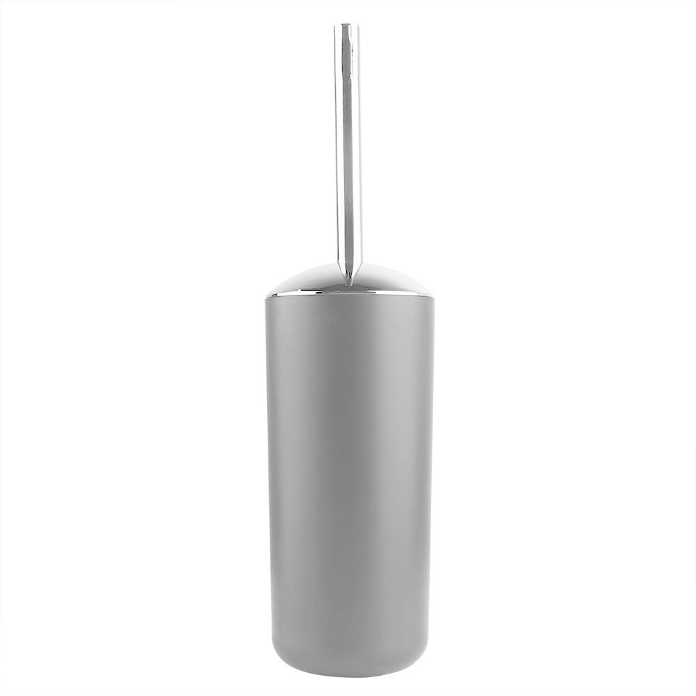 AYNEFY Juego de 6 accesorios de baño para inodoro con dispensador de jabón, jabonera, soporte para cepillos de dientes, vaso para cepillos de dientes, escobilla de inodoro, papelera (gris)