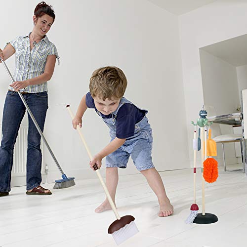 Tomons Kids Cleaning Set - Pretend Play Housekeeping Toys Cleaning Set，6 Pcs Cleaning Tools Educational Toys for Toddler Boys and Girls Includes Dinosaur Station，Mop，Broom，Dustpan，Brush，Duster - Thumbnail 3