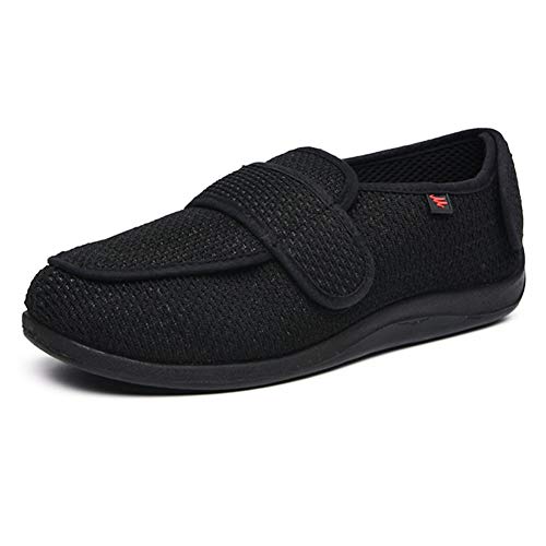 DONGBALA Chaussures Mme diabétiques Hommes, Chaussures orthopédiques Unisexe Respirabilité tactiles, pour Fixation Chaussons dème Gonflement diabétique Chaussures,50