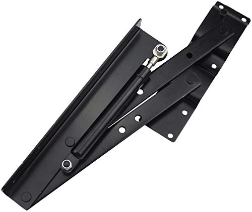 Image of GreatBBA 2pcs Folding Lift up Top Coffee Table Lifting Frame Desk Mechanism Hardware Fitting Hinge Spring Standing Rack Hinge Rack Bracket (Gas Hydraulic) | Hinge brackets only,screws not included,for lift top coffee tables,folding desks,storage tops and bench tops