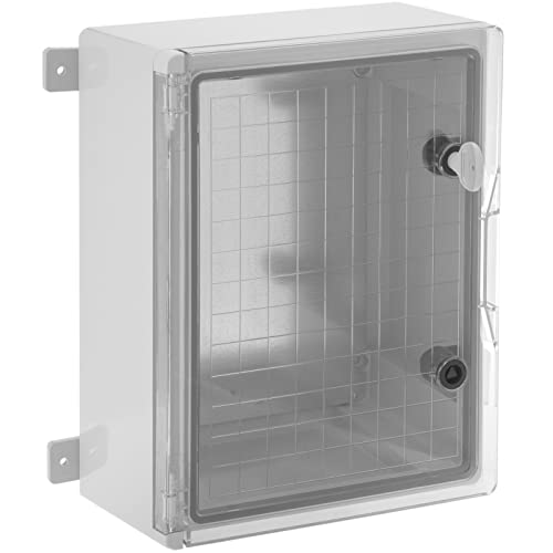 BeMatik - Caja de distribución eléctrica de plástico ABS transparente con protección IP65 300x400x165mm