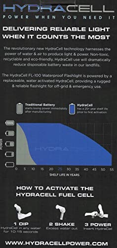 Generic Summit Hydracell Water Powered 2D Flash Light Eco Friendly Torch Waterproof Flashlight Camping Equipment - Image 3