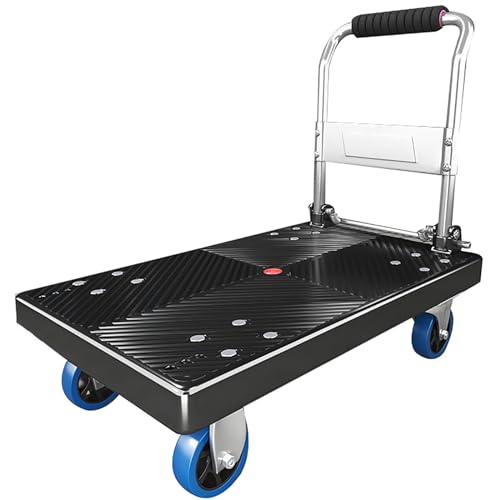 Carretilla plegable de mano con 4 ruedas y capacidad 200 kg miniatura 1