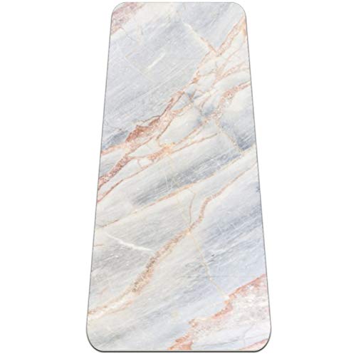 Eslifey Yogamatte mit grauer leichter Marmor-Stein-Textur, dicke...