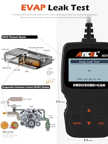ANCEL AD310 Classic Enhanced Universal OBD II Scanner Car Engine Fault Code Reader CAN Diagnostic Scan Tool, Read and Clear Error Codes for 1996 or Newer OBD2 Protocol Vehicle (Black) - 4