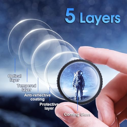 Image of Lens Protector for Insta360 X5, Anti-Reflective Tempered Glass Lens Guard Cover for Insta 360 X5 Accessories, Scratch /Drop /Dust Proof, Wide-Angle Compatible, Twist-Lock Design, 2 pcs