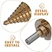 Artibetter High Speed Steel Step Drill Bit 1/4-1-3/8 Inch Metal Cutting Cone Bit for Steel Wood Plastic Sheet, Fast Cutting Step Drill for Industrial Metalworking Applications