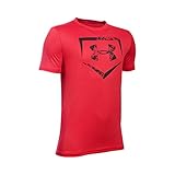 Under Armour Boys' Diamond Logo T-Shirt, Red/Black, Youth X-Large